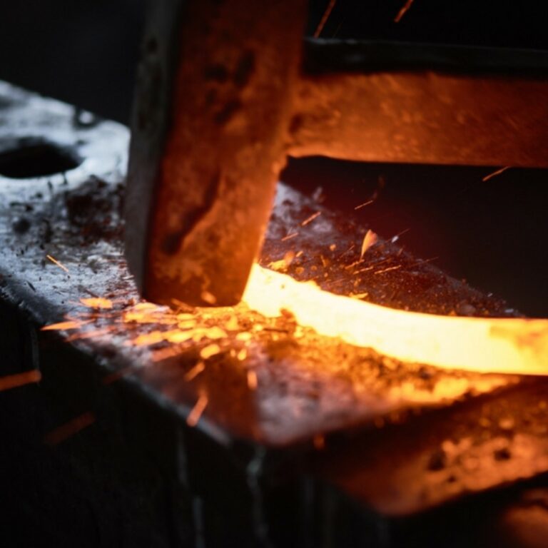 If the metal is forged, what difference is seen in its surface finish?